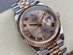 VS Factory Rolex Datejust 36mm Two-Tone Rose Gold Rosé Dial with Diamond Roman Makes (126231) 1:1 Super Clone – DD3235 Movement - Image 3