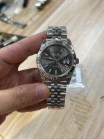 VS Factory Rolex Datejust 41mm Sunburst Slate Dial Fluted Bezel Jubilee Bracelet (126334) 1:1 Super Clone – DD3235 Movement - Image 4