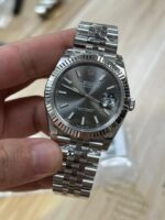 VS Factory Rolex Datejust 41mm Sunburst Slate Dial Fluted Bezel Jubilee Bracelet (126334) 1:1 Super Clone – DD3235 Movement - Image 3