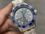 VS Factory Omega Seamaster Diver 300M 42mm Grey Wave Dial Blue Ceramic Bezel Stainless Steel Bracelet (210.30.42.20.06.001) 1:1 Super Clone – DD8800 Movement - Image 4
