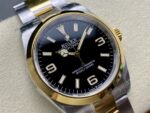 VS Factory Rolex Explorer 36mm Two-Tone Yellow Gold Black “3-6-9” Dial Smooth Bezel Oyster Bracelet (124273) 1:1 Super Clone – DD3230 Movement - Image 4