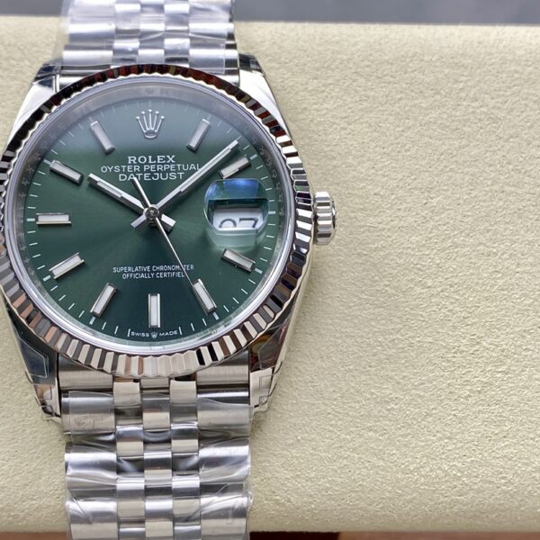 VS Factory Rolex Datejust 36mm Sunburst Green Dial Jubilee Bracelet (126234) 1:1 Super Clone – DD3235 Movement