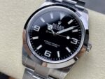 VS Factory Rolex Explorer 36mm Black “3-6-9” Dial Smooth Bezel Oyster Bracelet (124270) 1:1 Super Clone – DD3230 Movement - Image 4