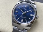 VS Factory Rolex Oyster Perpetual 36mm Bright Blue Sunburst Dial Smooth Bezel Oyster Bracelet (126000) 1:1 Super Clone – DD3230 Movement - Image 6