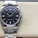 VS Factory Rolex Oyster Perpetual 36mm Bright Black Dial Smooth Bezel Oyster Bracelet (126000) 1:1 Super Clone – DD3230 Movement
