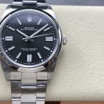 VS Factory Rolex Oyster Perpetual 41mm Bright Black Dial Smooth Bezel Oyster Bracelet (124300) 1:1 Super Clone – DD3230 Movement