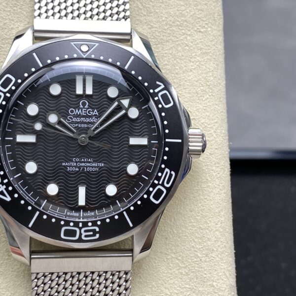 VS Factory Omega Seamaster Diver 300M 42mm “No Time To Die” 007 Edition Titanium Mesh Bracelet (210.30.42.20.01.010) 1:1 Super Clone – DD8806 Movement