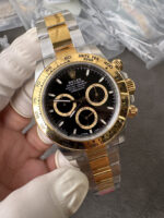 VS Factory Rolex Cosmograph Daytona Two-Tone Yellow Gold Black Dial (126503) 1:1 Super Clone – DD4131 Movement - Image 4