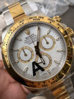 VS Factory Rolex Cosmograph Daytona Two-Tone Yellow Gold White Dial (126503) 1:1 Super Clone – DD4131 Movement - Image 4
