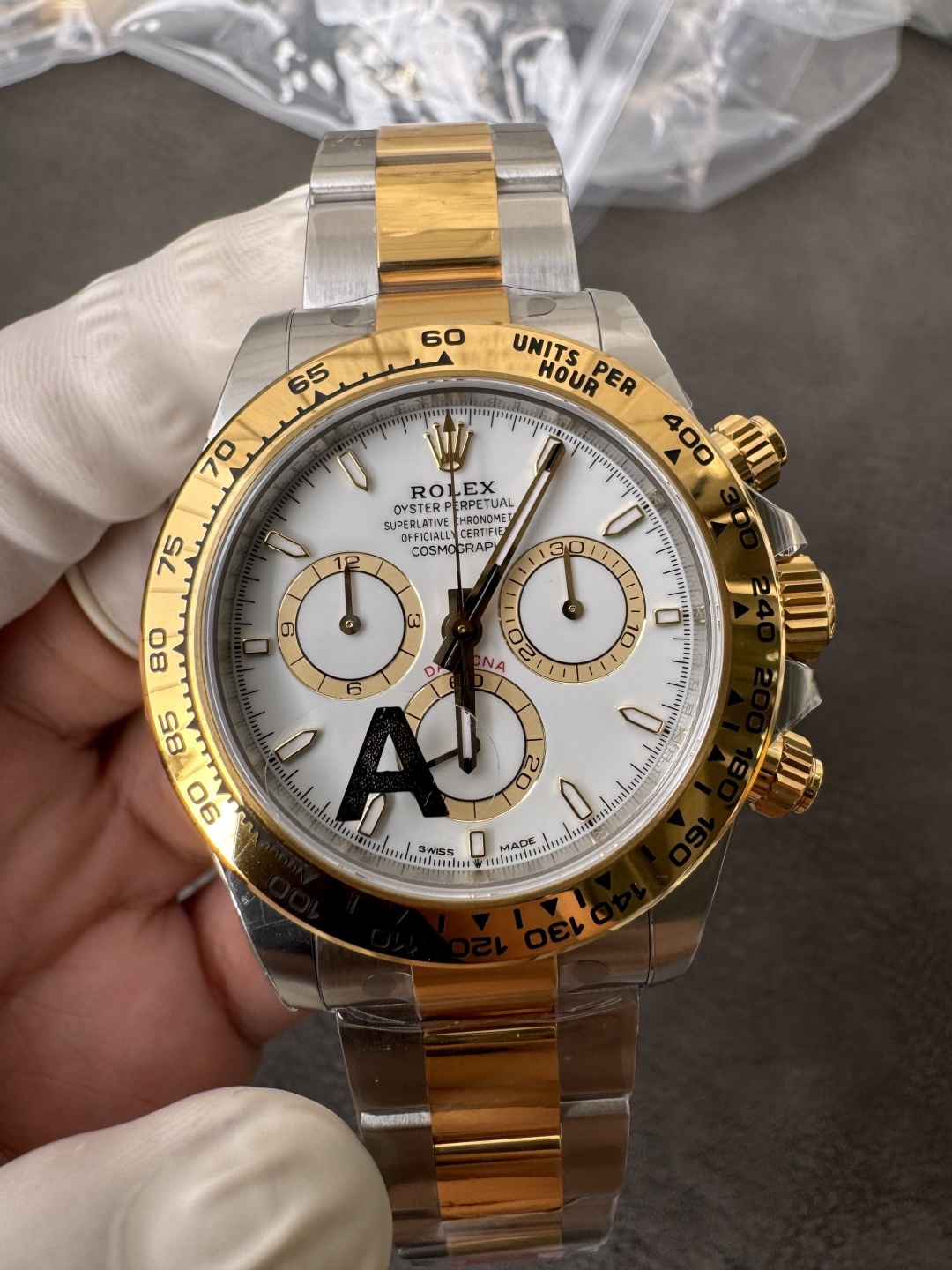 cmp_i1752093299097_9327_0_6.jpg VS Factory Rolex Cosmograph Daytona Two-Tone Yellow Gold White Dial (126503) 1:1 Super Clone – DD4131 Movement - Image 1