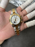 VS Factory Rolex Cosmograph Daytona Two-Tone Yellow Gold White Dial (126503) 1:1 Super Clone – DD4131 Movement - Image 8