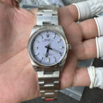 VS Factory Rolex Oyster Perpetual 36mm Lavender / Lilac Dial Smooth Bezel Oyster Bracelet (126000 Custom) 1:1 Super Clone – DD3230 Movement