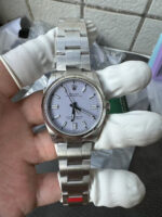 VS Factory Rolex Oyster Perpetual 36mm Lavender / Lilac Dial Smooth Bezel Oyster Bracelet (126000 Custom) 1:1 Super Clone – DD3230 Movement - Image 4