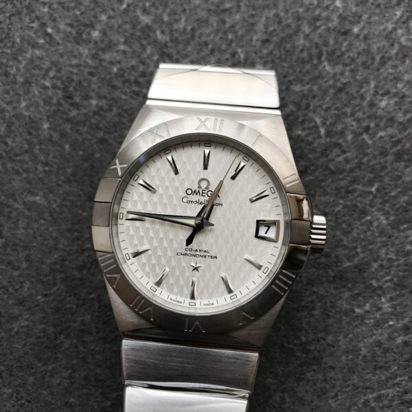 VS Factory Omega Constellation Co-Axial 38mm Silver Textured Dial (123.10.38.21.02.001) 1:1 Super Clone – DD8500 Movement