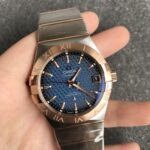 VS Factory Omega Constellation Co-Axial 38mm Two-Tone Sedna Gold Blue Dial (123.20.38.21.03.002) 1:1 Super Clone – DD8500 Movement - Image 3