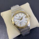 VS Factory Omega Constellation Co-Axial 38mm Two-Tone Yellow Gold (123.20.38.21.02.001) 1:1 Super Clone – DD8500 Movement - Image 5
