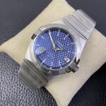 VS Factory Omega Constellation Co-Axial 38mm Blue Textured Dial (123.10.38.21.03.001) 1:1 Super Clone -DD8500 Movement - Image 4