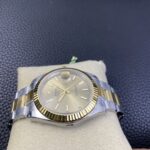 VS Factory Rolex Datejust 41mm Champagne Sunburst Dial Fluted Bezel Oyster Bracelet (126333) 1:1 Super Clone – DD3235 Movement - Image 6