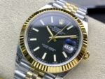 VS Factory Rolex Datejust 41mm Two-Tone Yellow Gold Green Dial Fluted Bezel Jubilee Bracelet (126333) 1:1 Super Clone – DD3235 Movement - Image 3