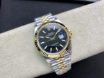 VS Factory Rolex Datejust 41mm Two-Tone Yellow Gold Green Dial Fluted Bezel Jubilee Bracelet (126333) 1:1 Super Clone – DD3235 Movement - Image 5