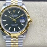 VS Factory Rolex Datejust 41mm Two-Tone Yellow Gold Green Dial Fluted Bezel Jubilee Bracelet (126333) 1:1 Super Clone – DD3235 Movement