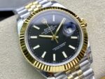 VS Factory Rolex Datejust 41mm Two-Tone Yellow Gold Green Dial Fluted Bezel Jubilee Bracelet (126333) 1:1 Super Clone – DD3235 Movement - Image 4