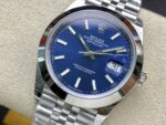 VS Factory Rolex Datejust 41mm Blue Sunburst Dial Smooth Bezel Jubilee Bracelet (126300) 1:1 Super Clone – DD3235 Movement - Image 4