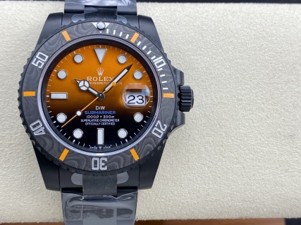 VS Factory Rolex Submariner Date “DiW Orange Gradient” PVD & Carbon Bezel 1:1 Super Clone – DD3135 Movement