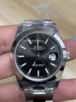VS Factory Rolex Datejust 41mm Black Sunburst Dial Smooth Bezel Oyster Bracelet (126300) 1:1 Super Clone – DD3235 Movement - Image 2