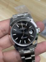 VS Factory Rolex Datejust 41mm Black Sunburst Dial Smooth Bezel Oyster Bracelet (126300) 1:1 Super Clone – DD3235 Movement - Image 3