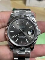 VS Factory Rolex Datejust 41mm Sunburst Slate Dial Fluted Bezel Oyster Bracelet (126334) 1:1 Super Clone – DD3235 Movement - Image 2