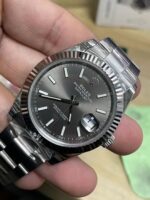 VS Factory Rolex Datejust 41mm Sunburst Slate Dial Fluted Bezel Oyster Bracelet (126334) 1:1 Super Clone – DD3235 Movement - Image 5