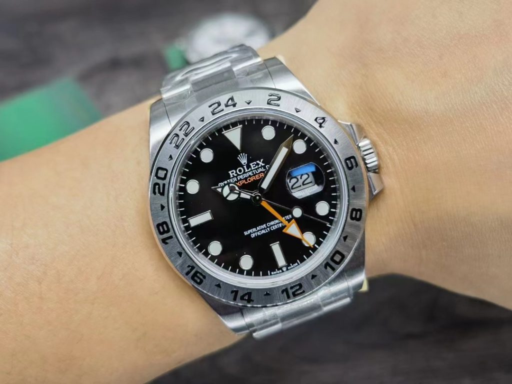VSF Rolex Explorer II 226570 Black dial on wrist