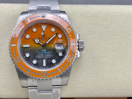 VS Factory Rolex Submariner Date “DiW Orange/Blue” Gradient Carbon Dial (Steel Edition) 1:1 Super Clone – DD3135 Movement