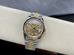 VS Factory Rolex Datejust 36 Two-Tone Yellow Gold Golden Fluted Motif Diamond Dial (126233) 1:1 Super Clone – DD3235 Movement - Image 5