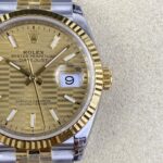 VS Factory Rolex Datejust 36mm Two-Tone Yellow Gold Fluted Motif Dial Jubilee Bracelet(126233) 1:1 Super Clone – DD3235 Movement - Image 6