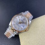 VS Factory Rolex Datejust 36mm Two-Tone Rose Gold Silver Fluted Motif Diamond Dial Jubilee Bracelet (126231) 1:1 Super Clone – DD3235 Movement - Image 6