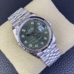 VS Factory Rolex Datejust 36mm Olive Green Palm Motif Diamond Dial Jubilee Bracelet (126234) 1:1 Super Clone – DD3235 Movement - Image 3