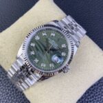 VS Factory Rolex Datejust 36mm Olive Green Palm Motif Diamond Dial Jubilee Bracelet (126234) 1:1 Super Clone – DD3235 Movement - Image 5