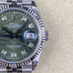 VS Factory Rolex Datejust 36mm Olive Green Palm Motif Diamond Dial Jubilee Bracelet (126234) 1:1 Super Clone – DD3235 Movement - Image 7