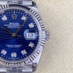 VS Factory Rolex Datejust 36mm Blue Fluted Motif Diamond Dial Jubilee Bracelet (126234) 1:1 Super Clone – DD3235 Movement - Image 4