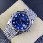 VS Factory Rolex Datejust 36mm Blue Fluted Motif Diamond Dial Jubilee Bracelet (126234) 1:1 Super Clone – DD3235 Movement - Image 7