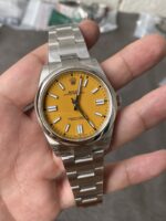 VS Factory Rolex Oyster Perpetual 41mm Yellow Dial(124300) 1:1 Super Clone – DD3230 Movement - Image 4
