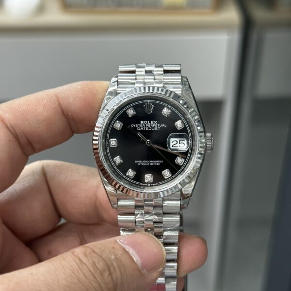 VS Factory Rolex Datejust 36mm Black Diamond Dial Jubilee Bracelet (126234) 1:1 Super Clone – DD3235 Movement