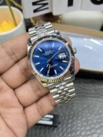 VS Factory Rolex Datejust 41mm Blue Sunburst Dial Fluted Bezel Jubilee Bracelet (126334) 1:1 Super Clone – DD3235 Movement - Image 4