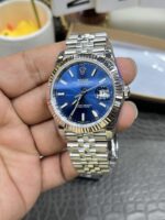 VS Factory Rolex Datejust 41mm Blue Sunburst Dial Fluted Bezel Jubilee Bracelet (126334) 1:1 Super Clone – DD3235 Movement - Image 3