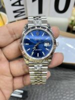 VS Factory Rolex Datejust 41mm Blue Sunburst Dial Fluted Bezel Jubilee Bracelet (126334) 1:1 Super Clone – DD3235 Movement - Image 2