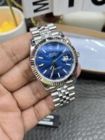 VS Factory Rolex Datejust 41mm Blue Sunburst Dial Fluted Bezel Jubilee Bracelet (126334) 1:1 Super Clone – DD3235 Movement - Image 5