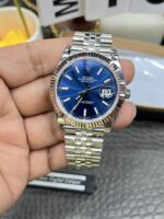 VS Factory Rolex Datejust 41mm Blue Sunburst Dial Fluted Bezel Jubilee Bracelet (126334) 1:1 Super Clone – DD3235 Movement - Image 6