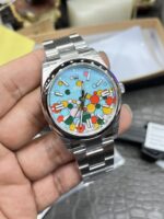 VS Factory Rolex Oyster Perpetual 36mm “Celebration Bubble” Motif Dial Smooth Bezel Oyster Bracelet (126000) 1:1 Super Clone – DD3230 Movement - Image 7
